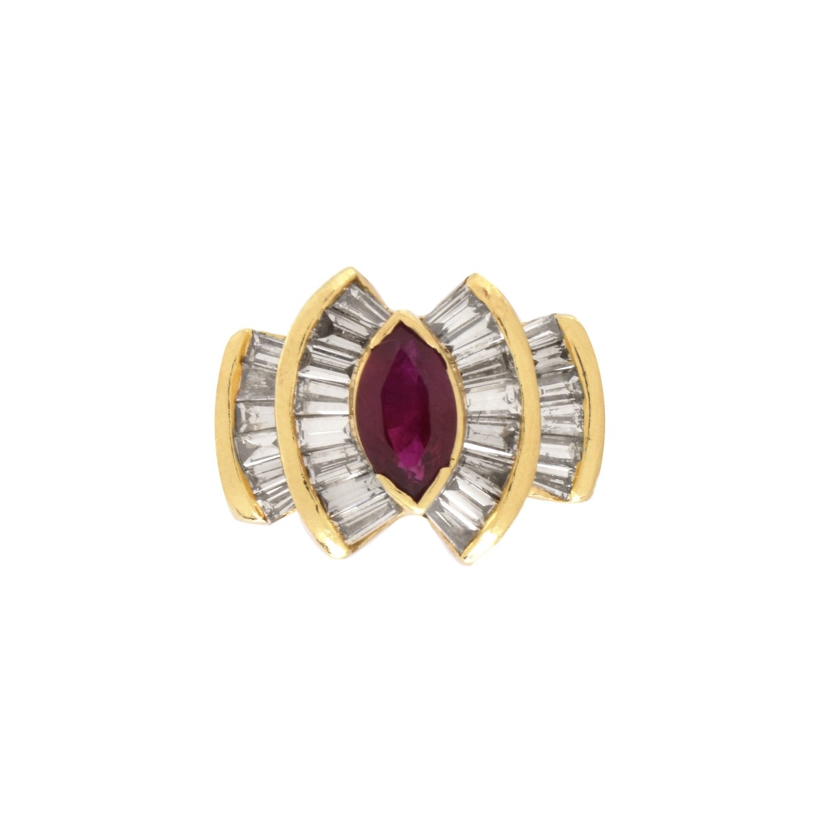 Ruby, Diamond and 14K Ring