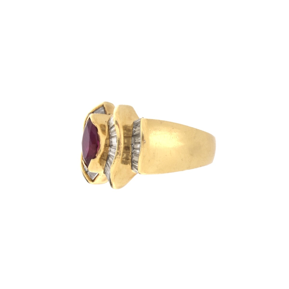 Ruby, Diamond and 14K Ring