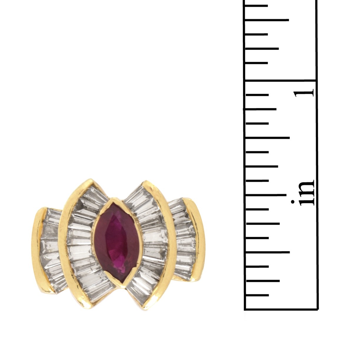 Ruby, Diamond and 14K Ring