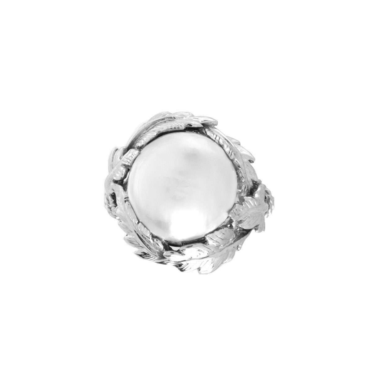 Mabe Pearl and 14K Ring