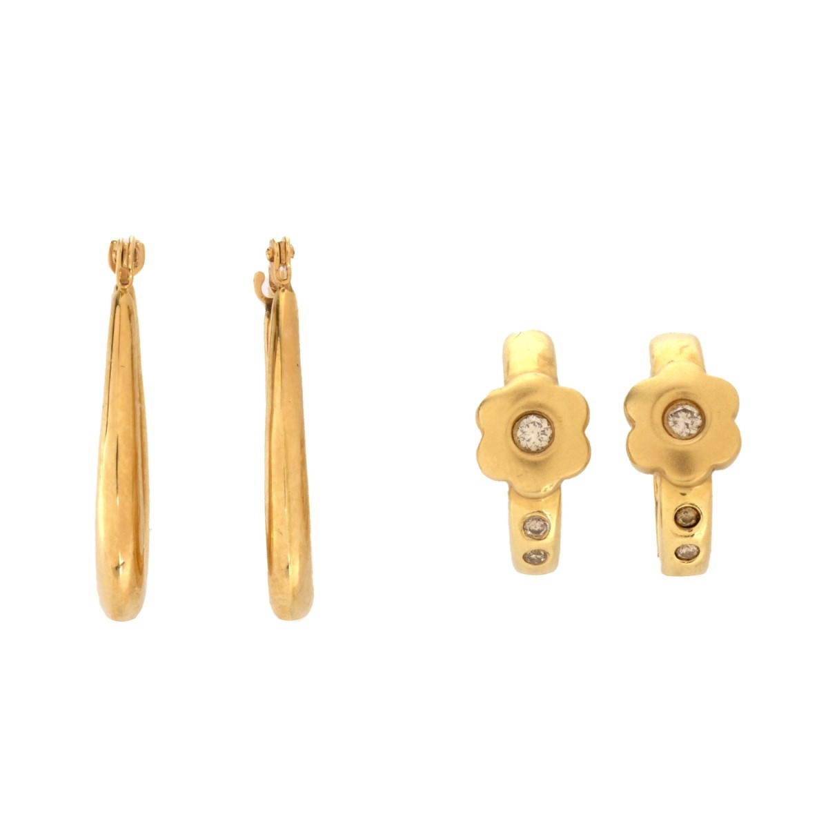 Two Pair 14K Earrings