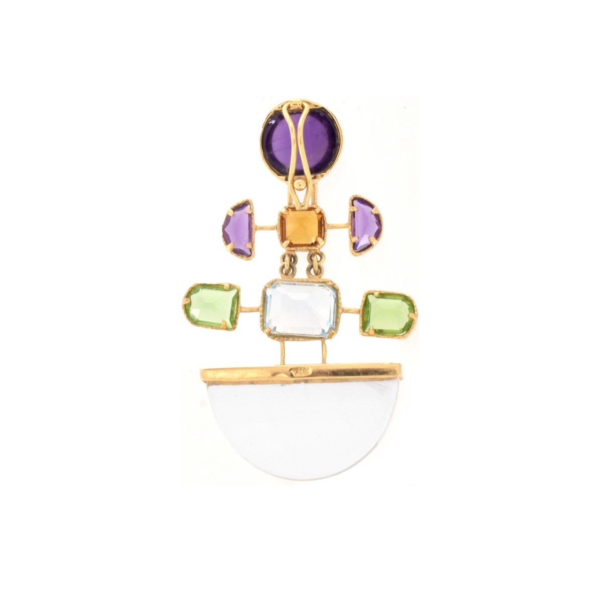 14K and Gemstone Pendant