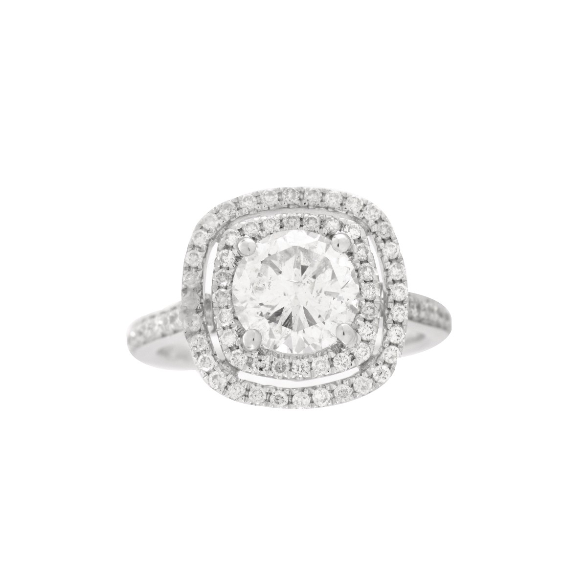 Diamond and 18K Engagement Ring