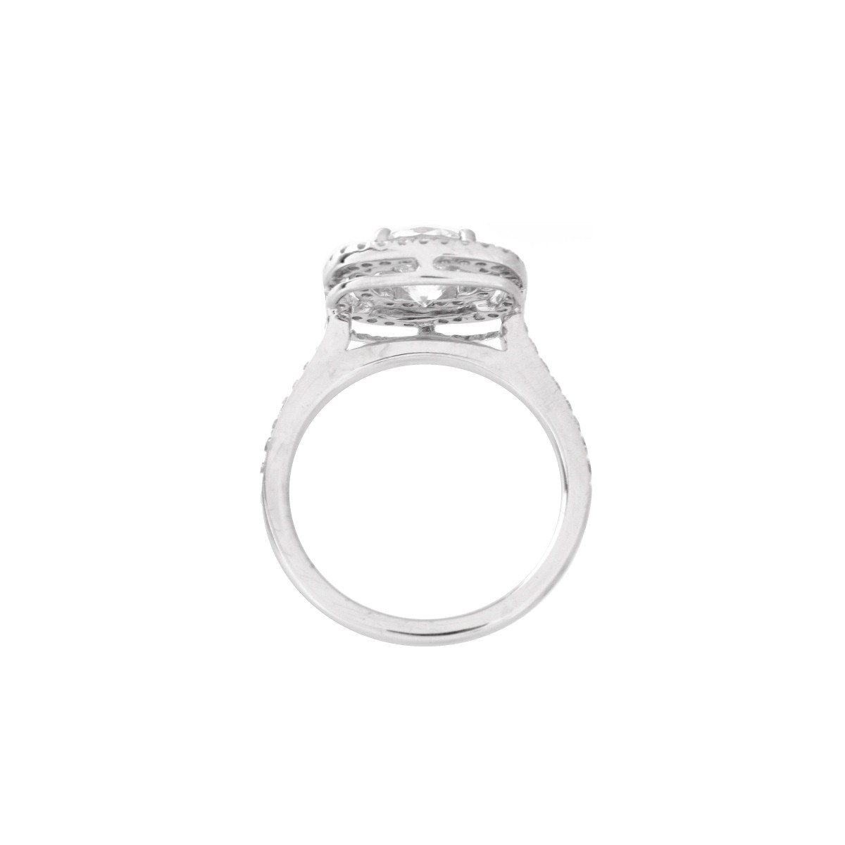 Diamond and 18K Engagement Ring