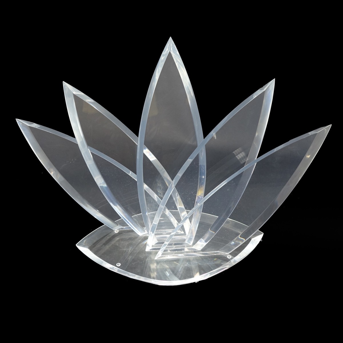 Lucite Modern Lotus Sculpture