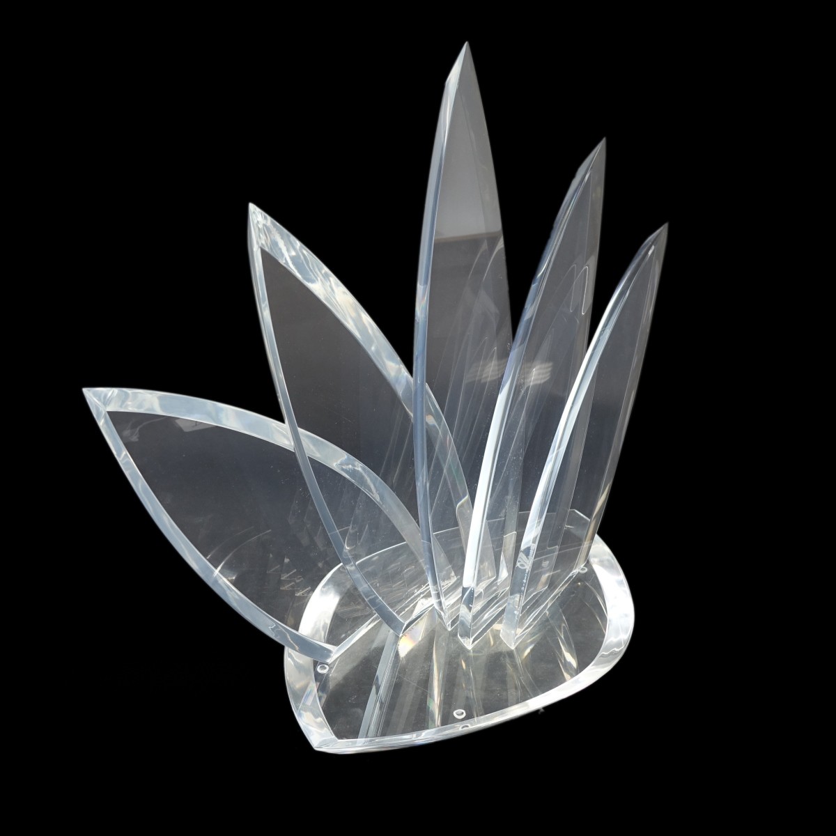 Lucite Modern Lotus Sculpture