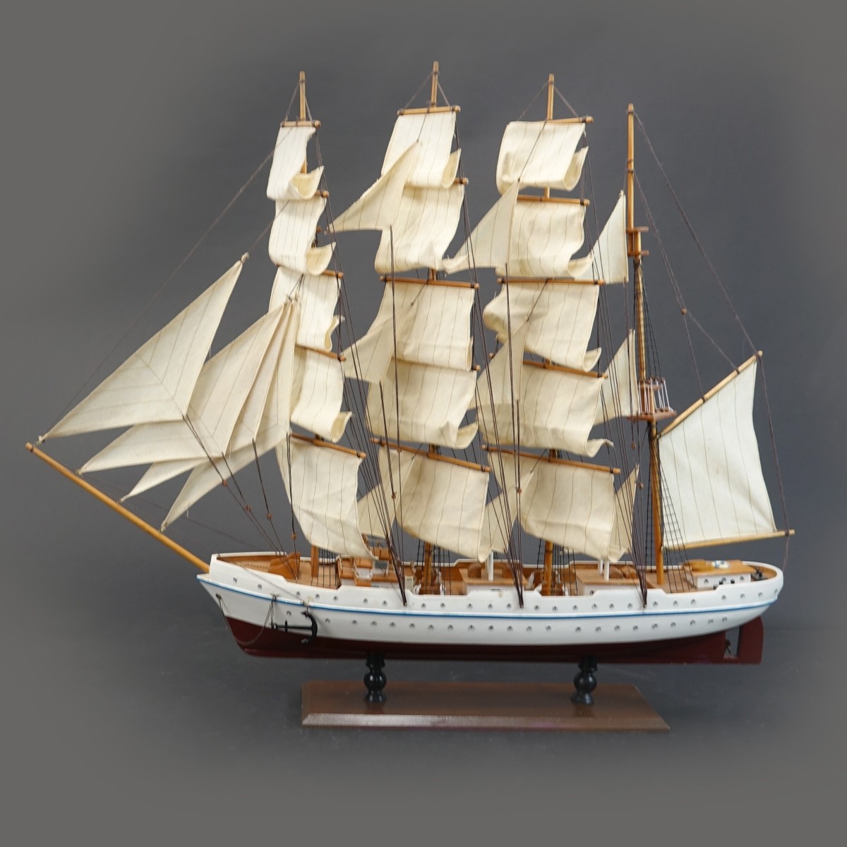 Vintage Barquentine Sailboat Model