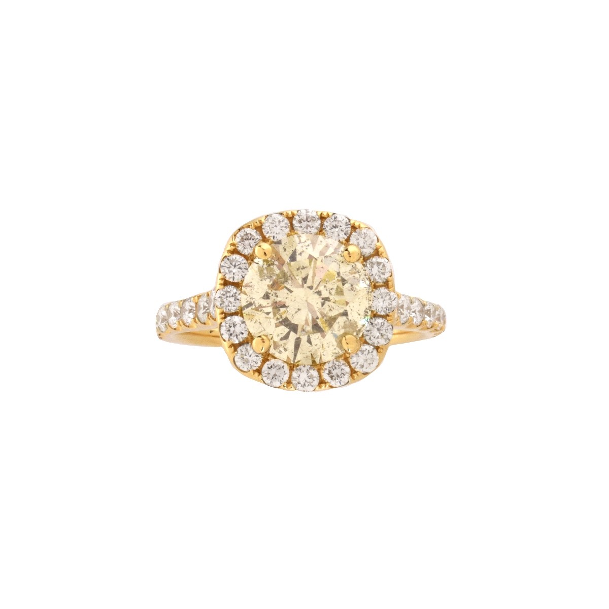 Diamond and 18K Engagement Ring