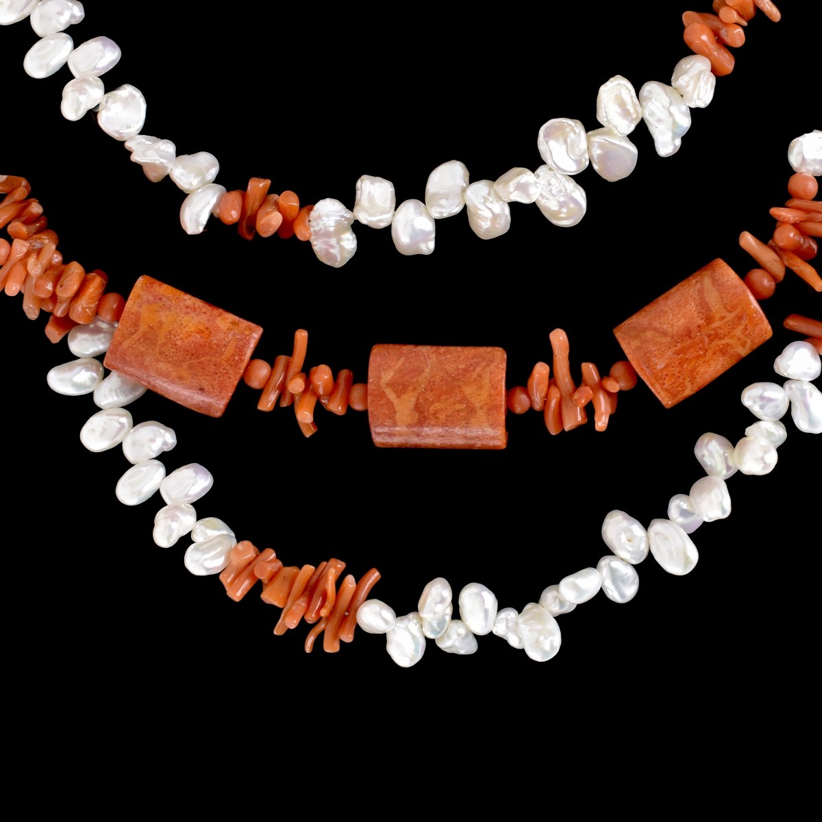 Pearl and Coral Necklace