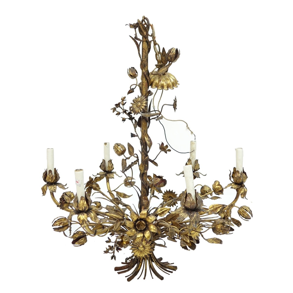 Italian Gilt Tole Chandelier