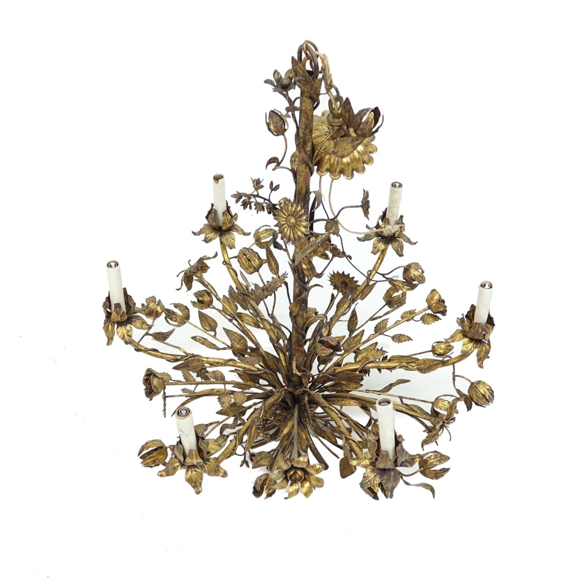 Italian Gilt Tole Chandelier