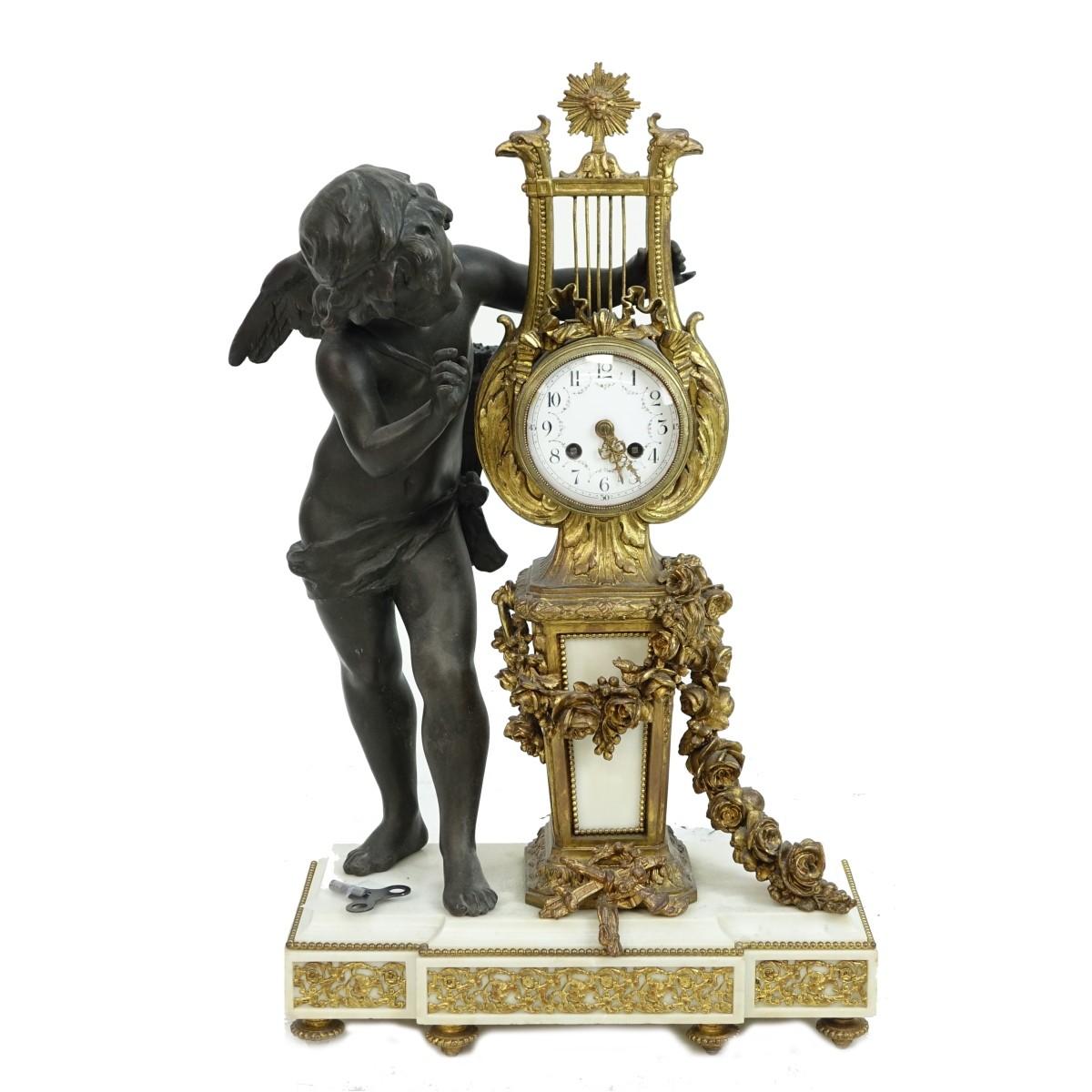 Antique Louis XVI Style Mantle Clock