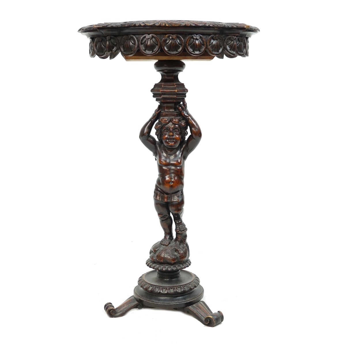 Italian Putti Figural Side Table