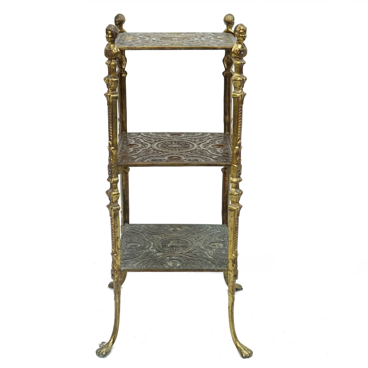 Neoclassical Style Gilt Metal Table