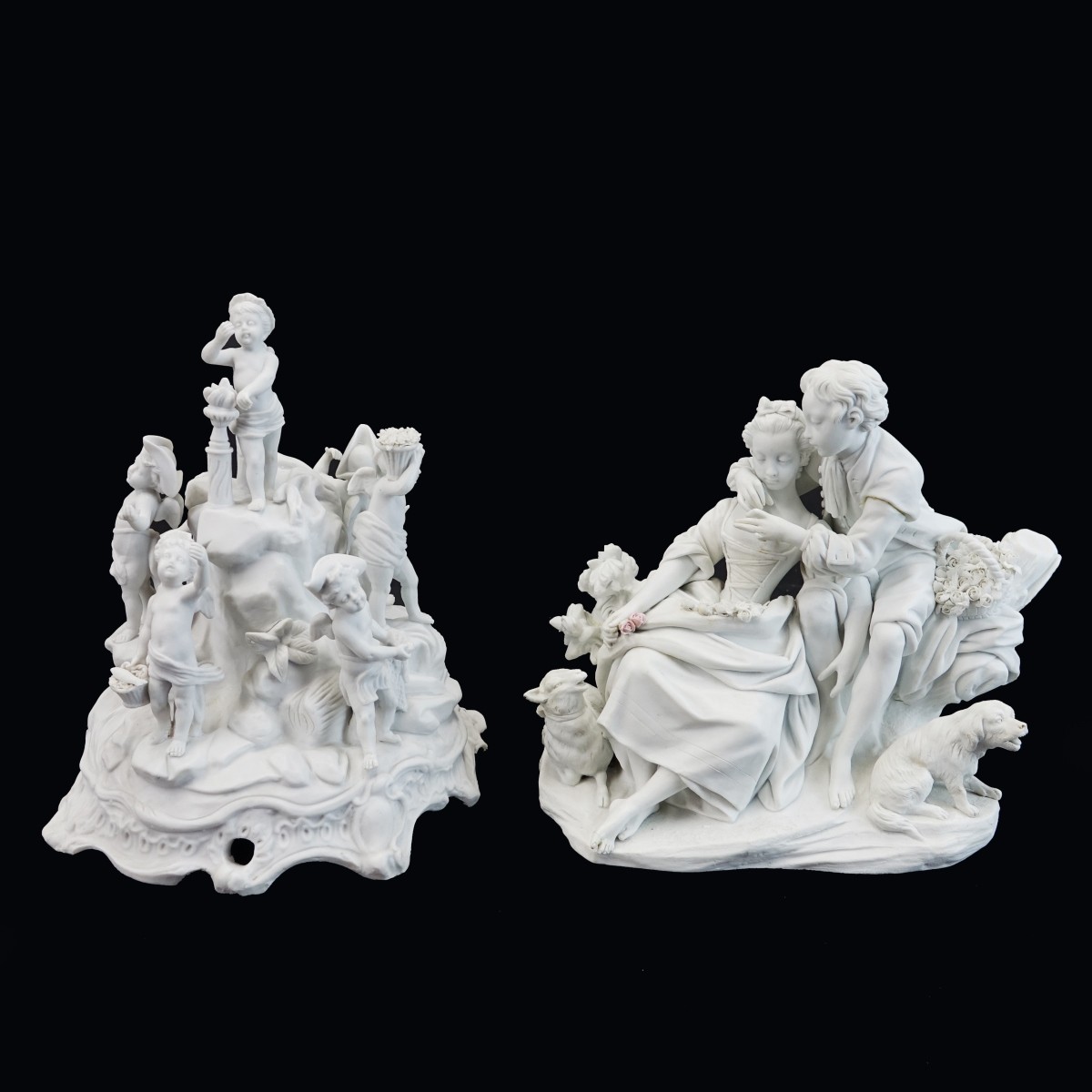 Two (2) Sevres Style Figural Groups