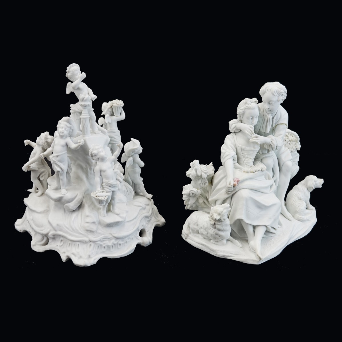 Two (2) Sevres Style Figural Groups