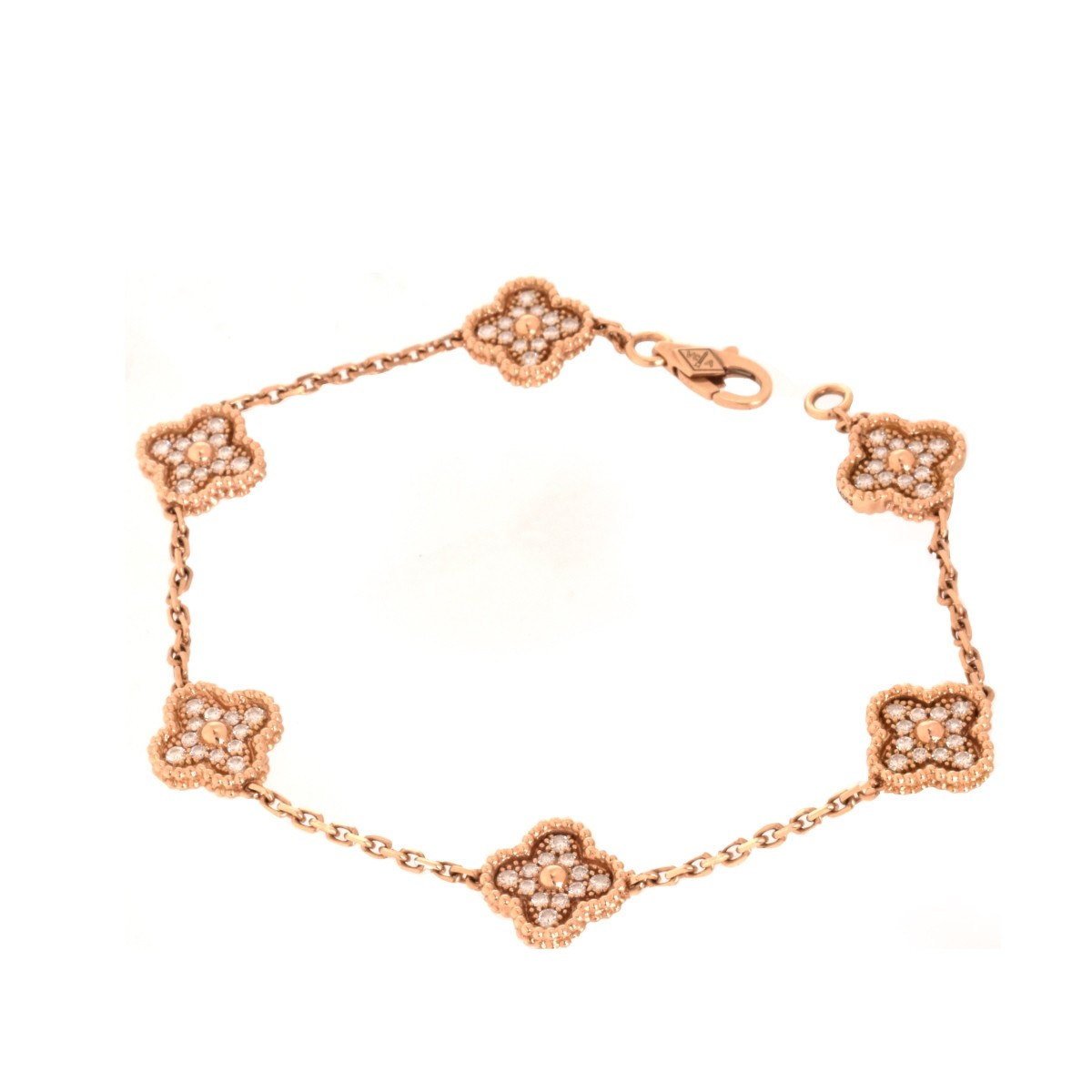 VCA Alhambra style Diamond and 18K Bracelet