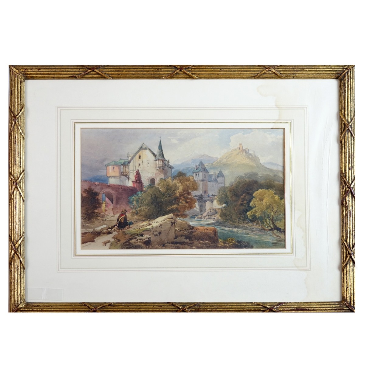 John S Prout (English 1806-1876) Watercolor Chalet