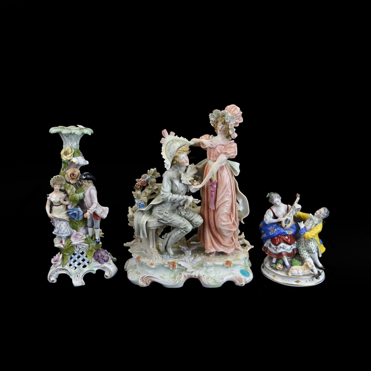 Three (3) Vintage Porcelain Figurines