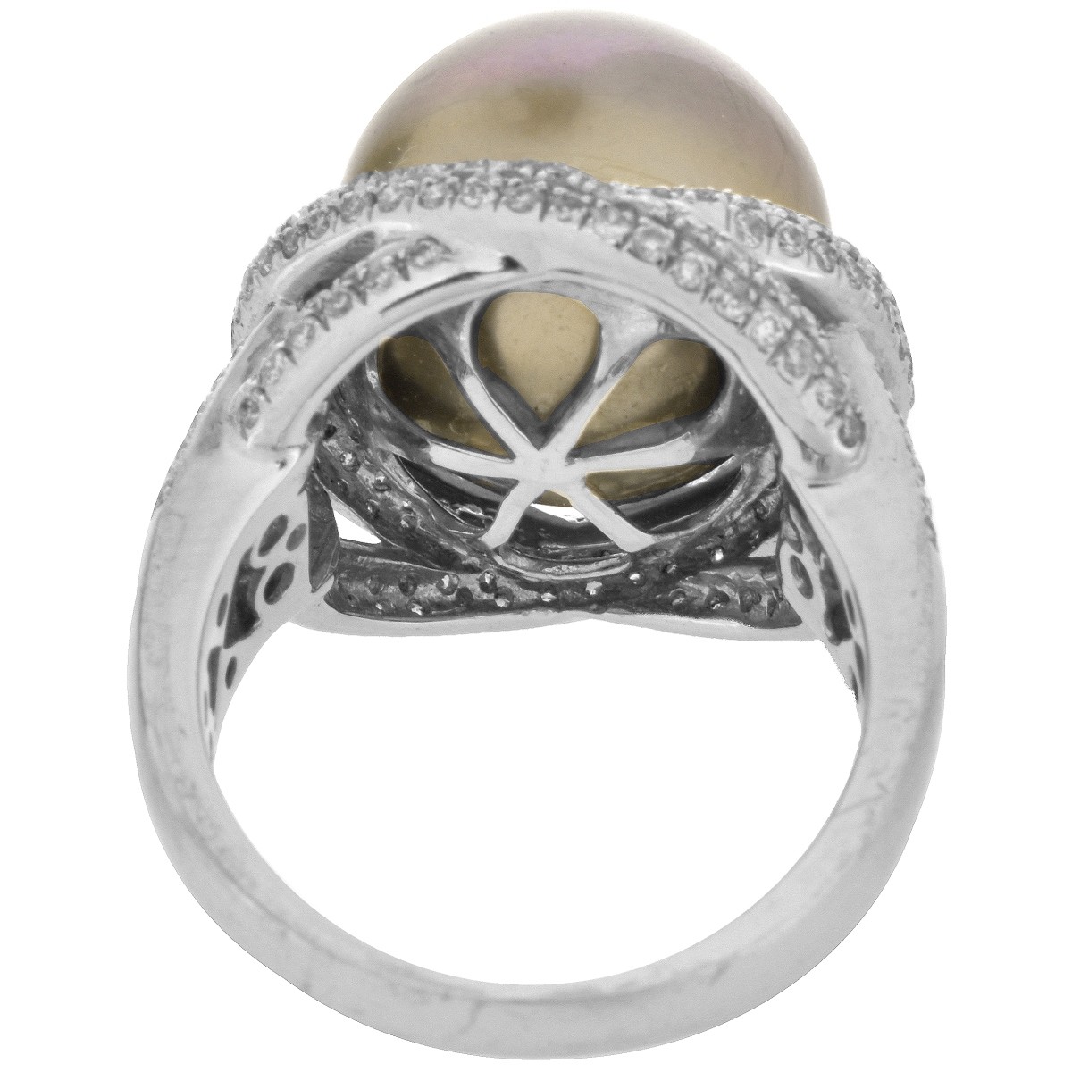 Pearl, Diamond and 18K Ring