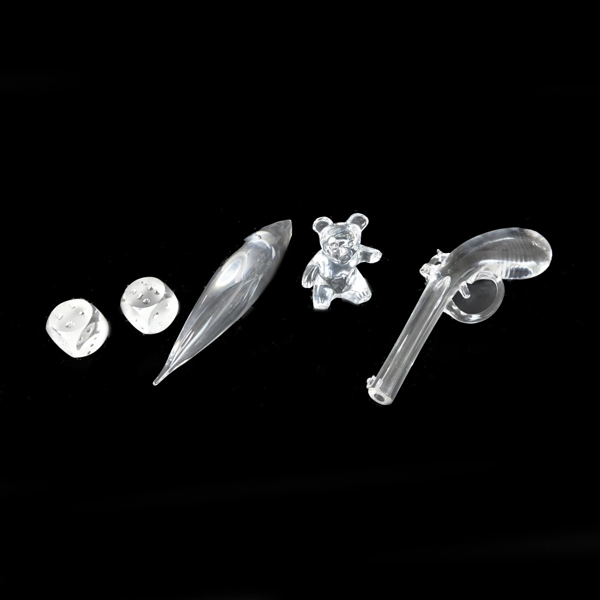 4 pieces Decorative Crystal Objects