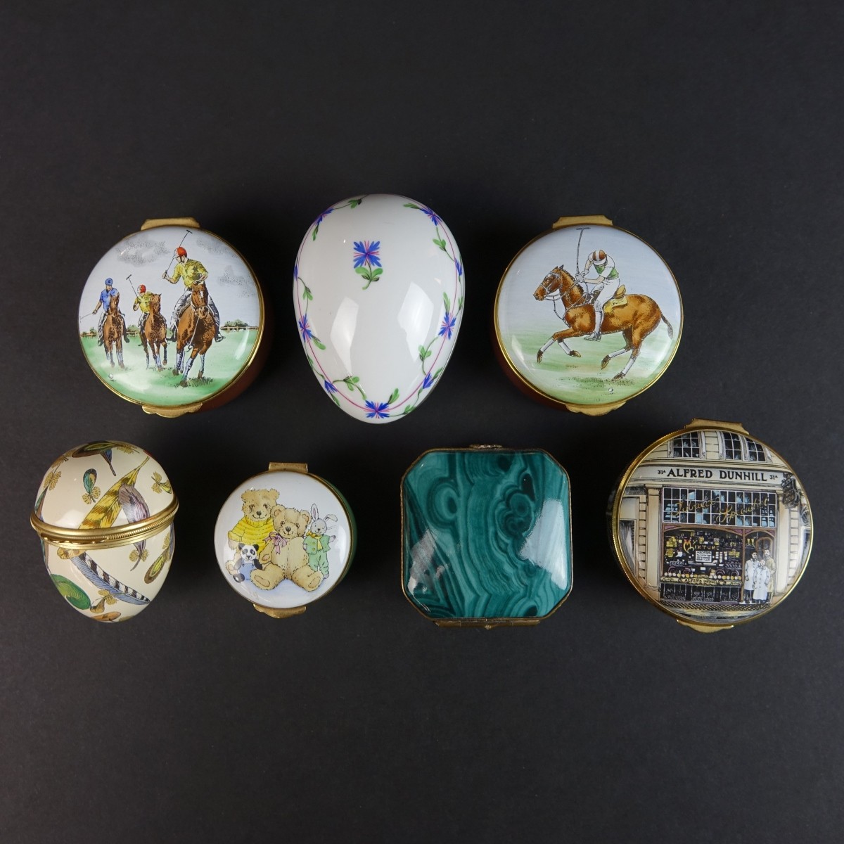 7 European Porcelain Boxes