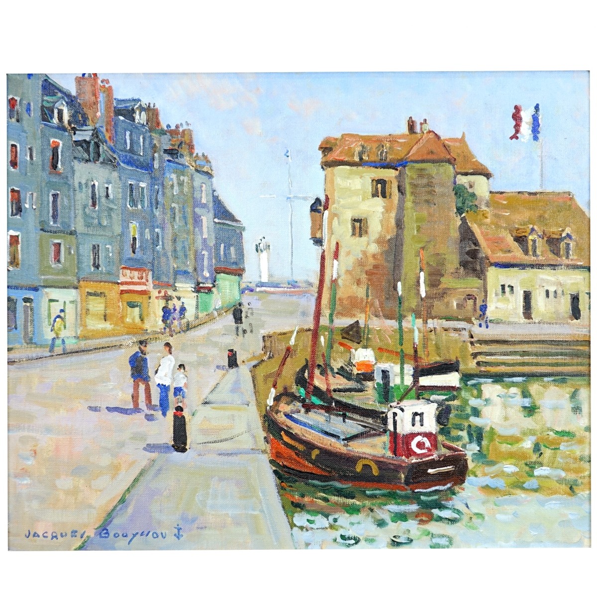 Jacques Bouyssou (French 1926-1997) O/C Le Quai