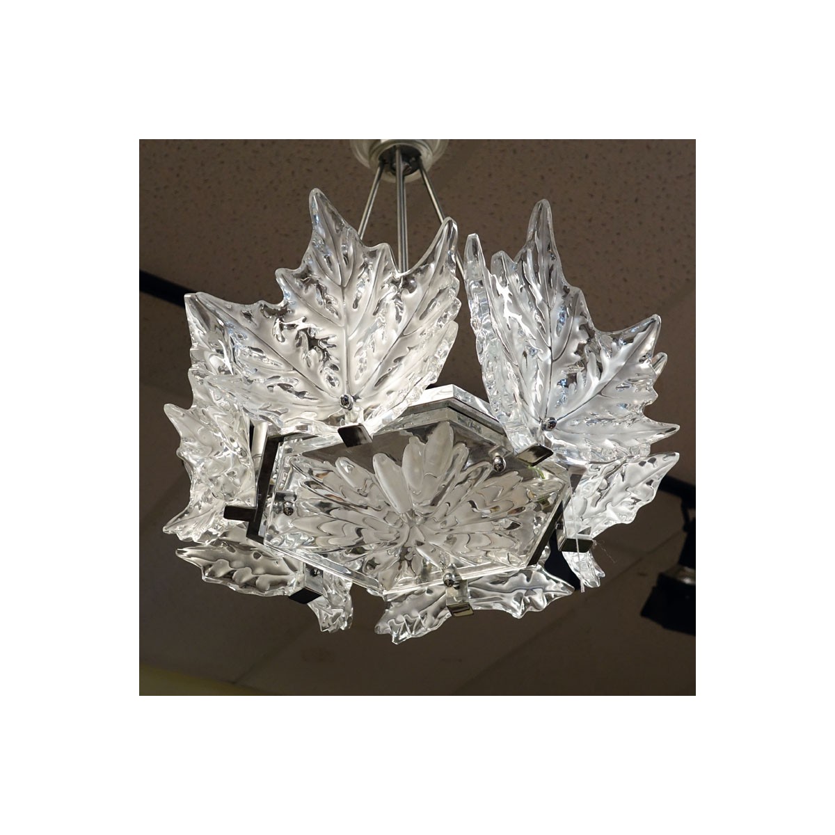 Lalique "Champ Elysees" Crystal Chandelier