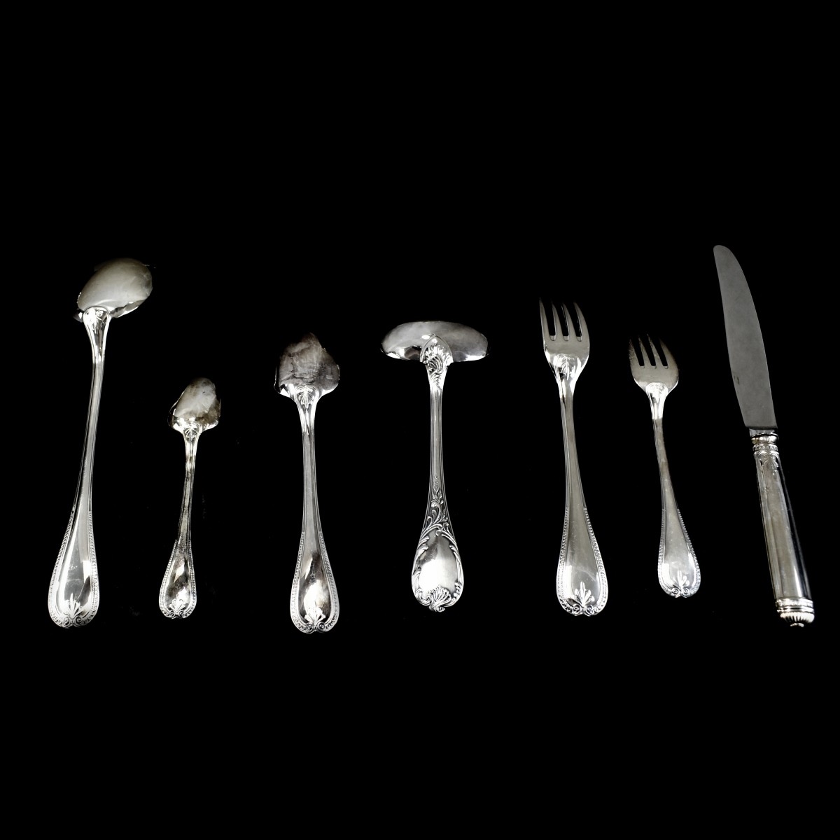 42 pcs Christofle France Malmaison Flatware