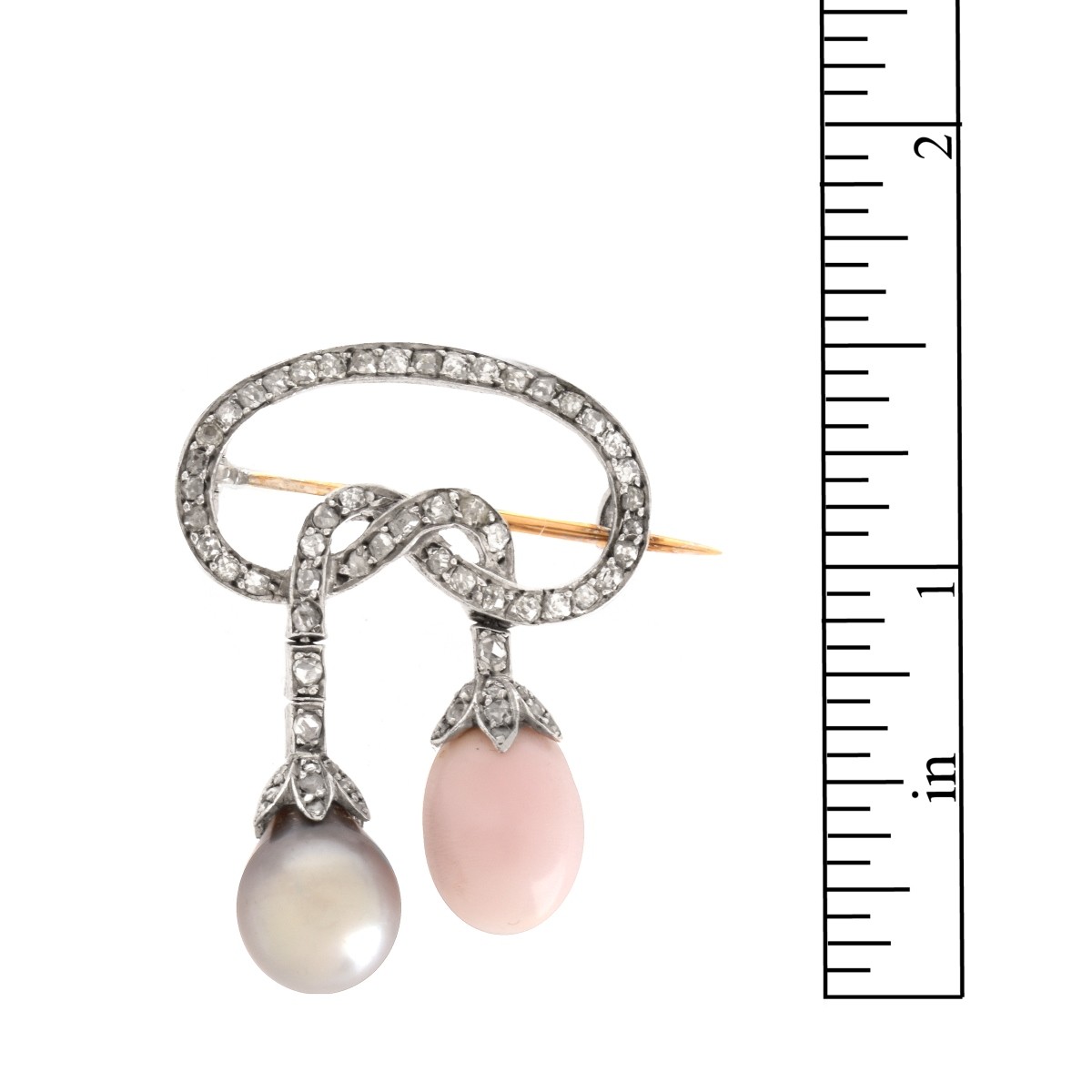 Victorian Pearl and Diamond Brooch