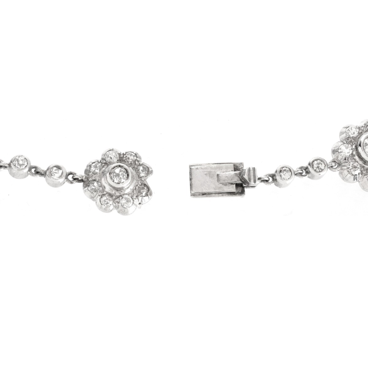 Antique Diamond and Platinum Necklace