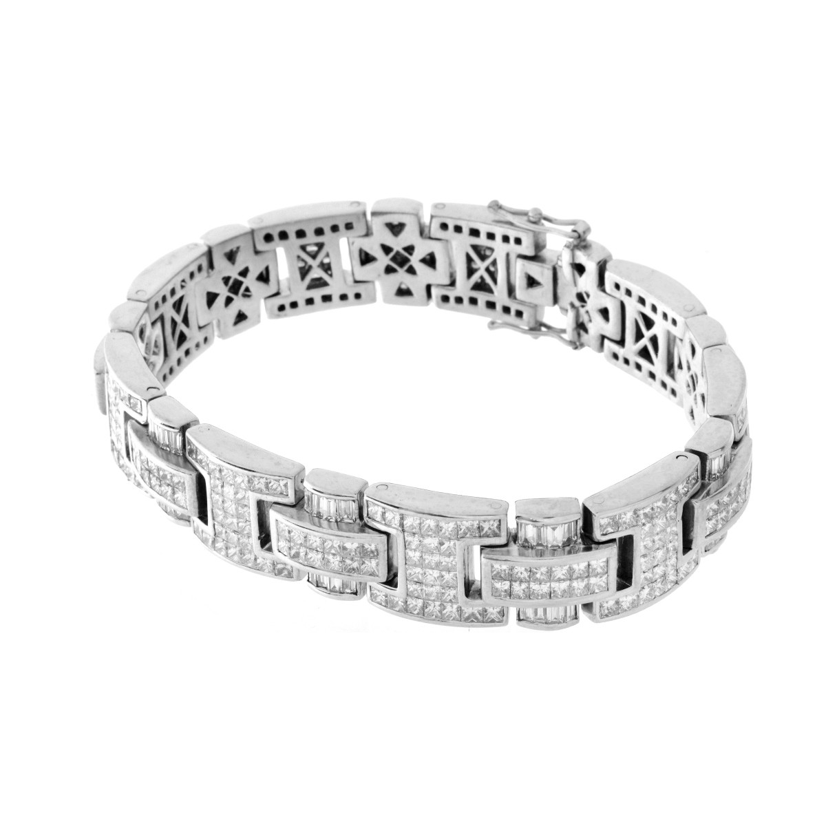 Man's Diamond and Platinum Bracelet