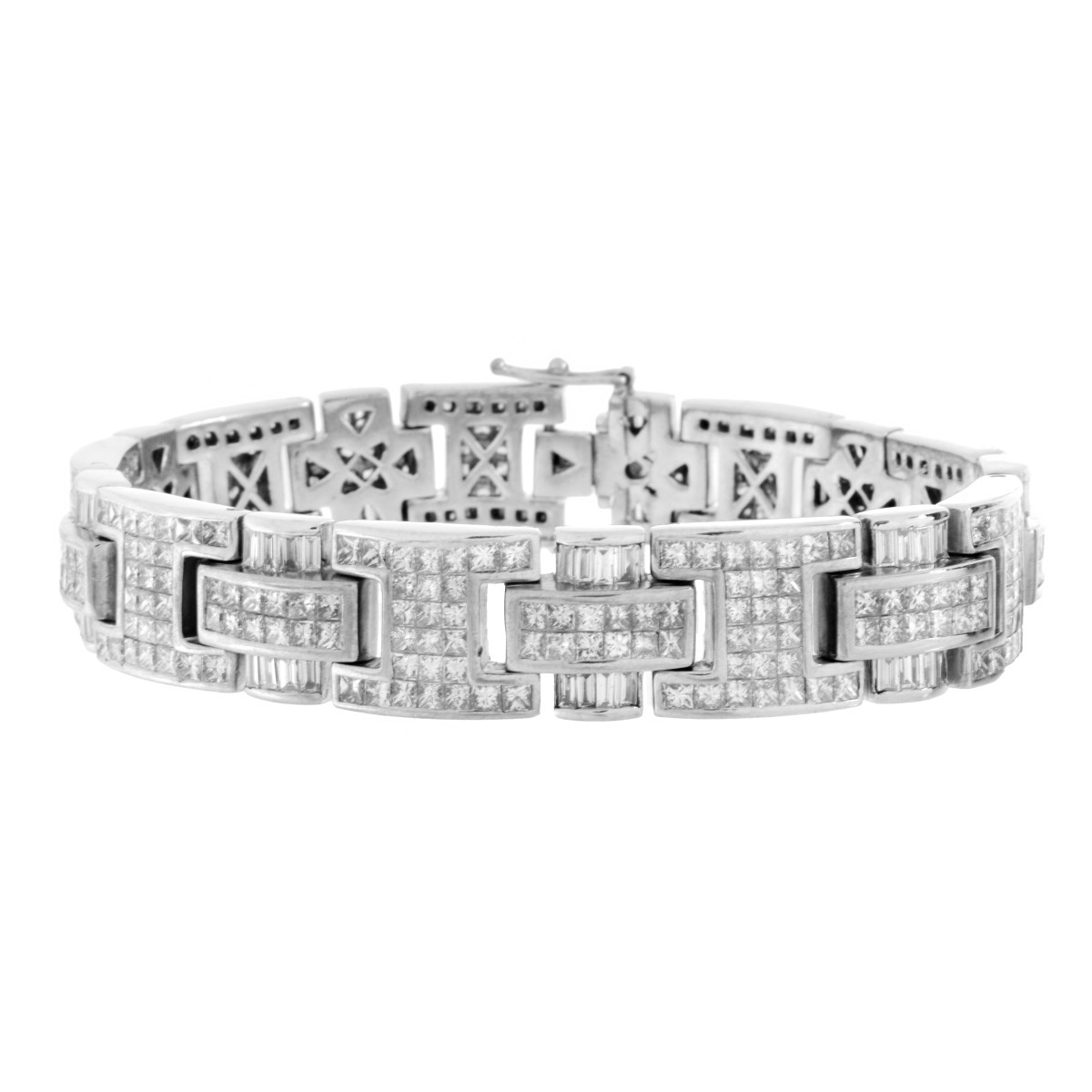 Man's Diamond and Platinum Bracelet