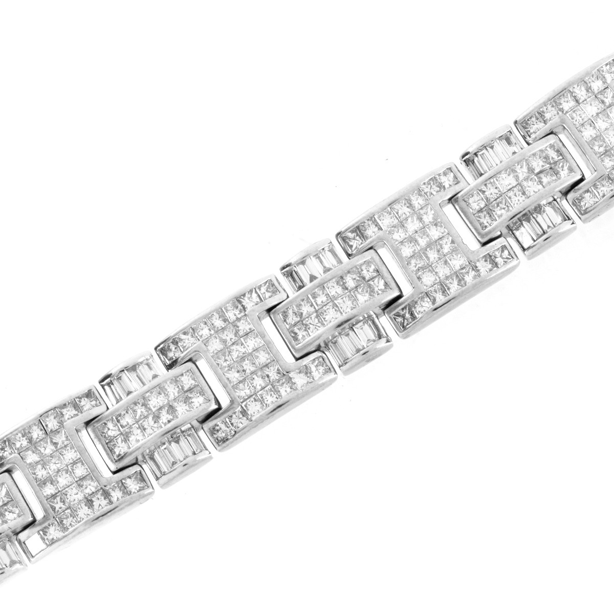 Man's Diamond and Platinum Bracelet