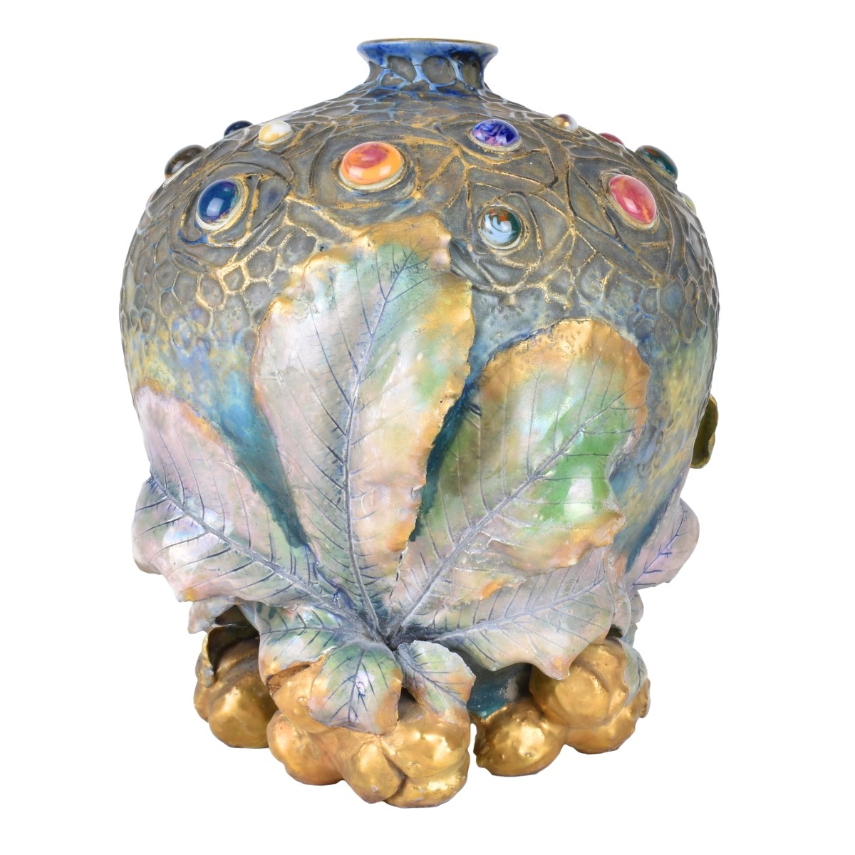 Amphora Art Nouveau Gres Bijou Chestnut Vase