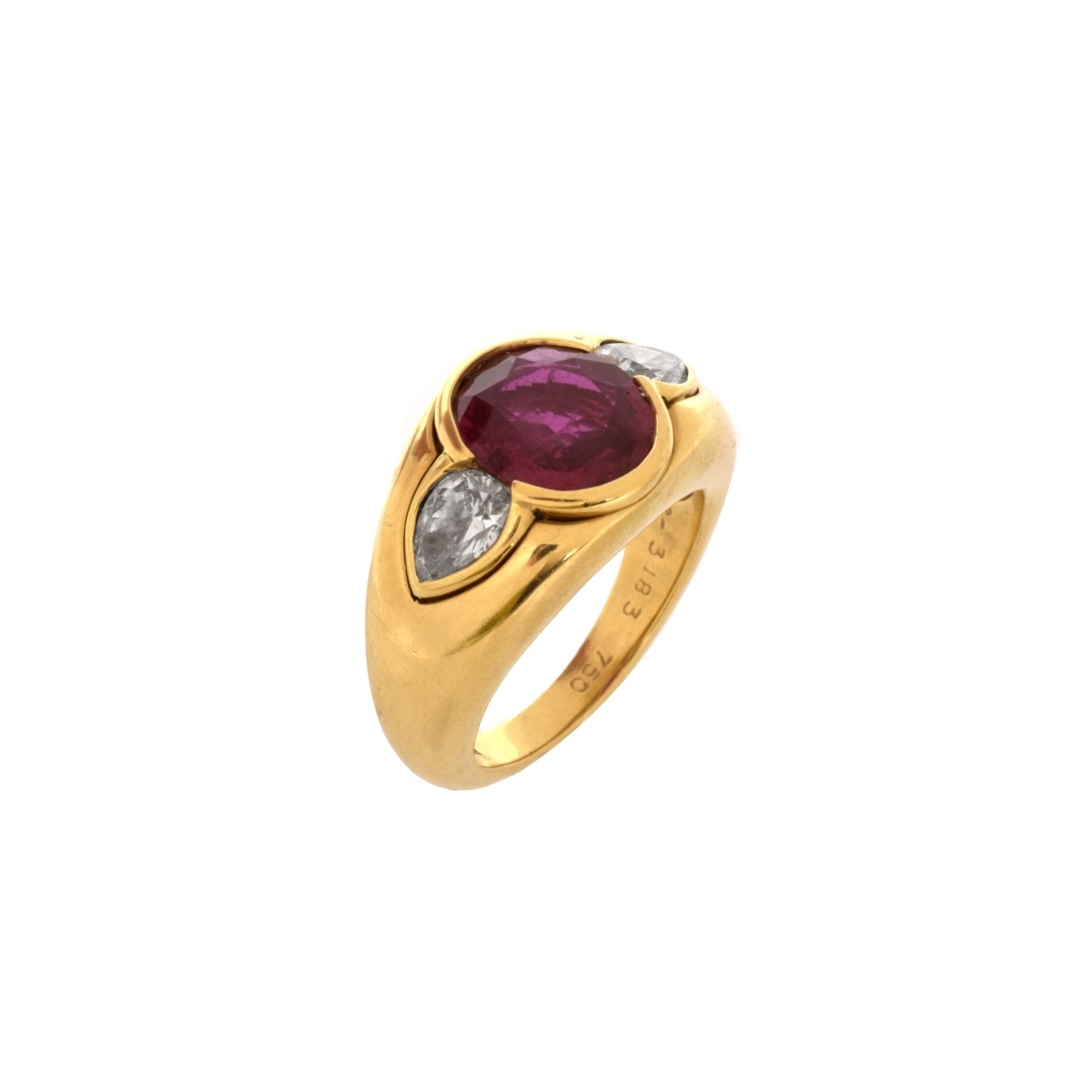 Bulgari Ruby, Diamond and 18K Ring