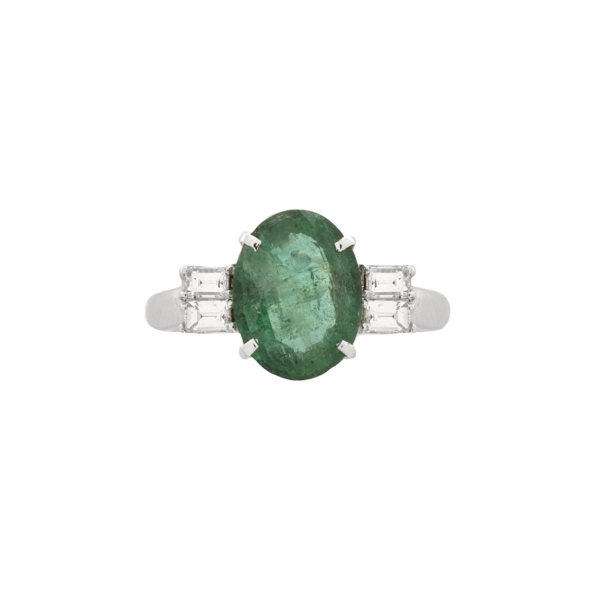 AGL Emerald, Diamond and 18K Ring