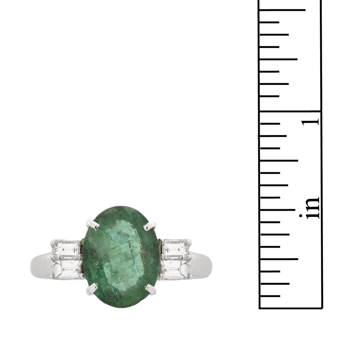 AGL Emerald, Diamond and 18K Ring