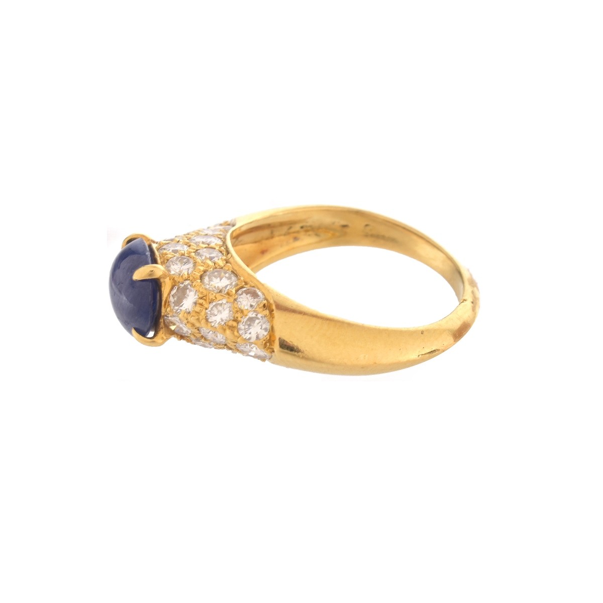 GIA Sapphire, Diamond and 18K Ring