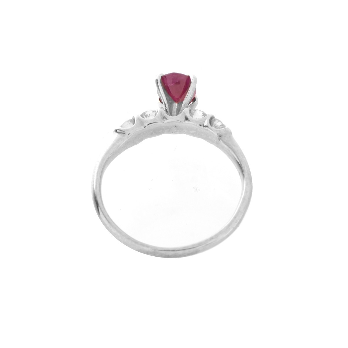 AGL Burma Ruby, Diamond and 14K Ring