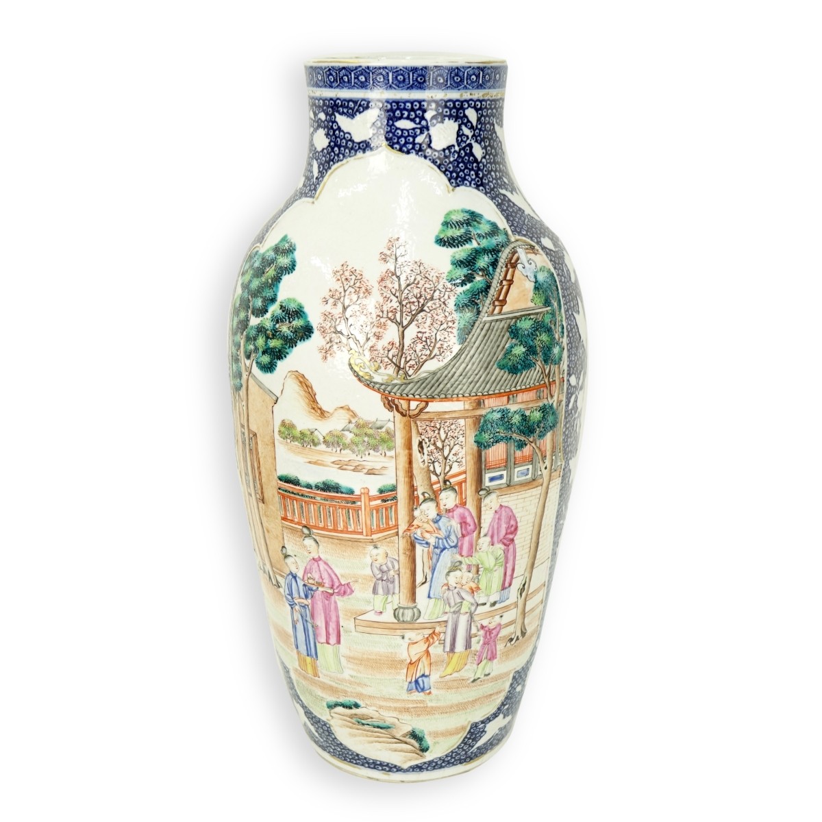 Antique Chinese Mandarin Porcelain Vase