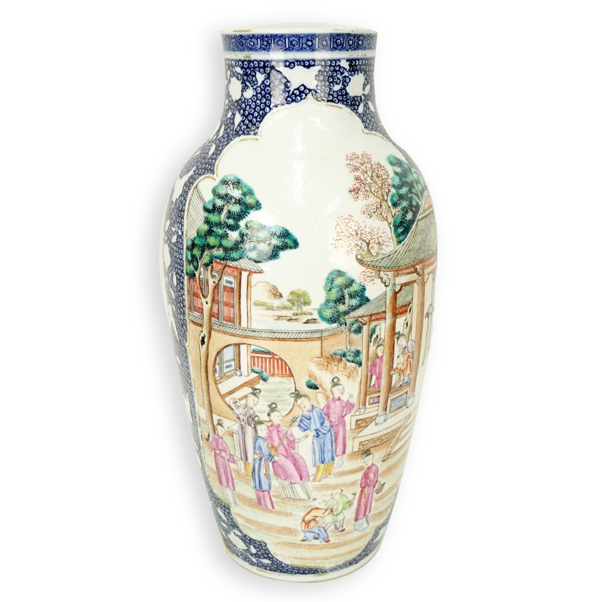 Antique Chinese Mandarin Porcelain Vase