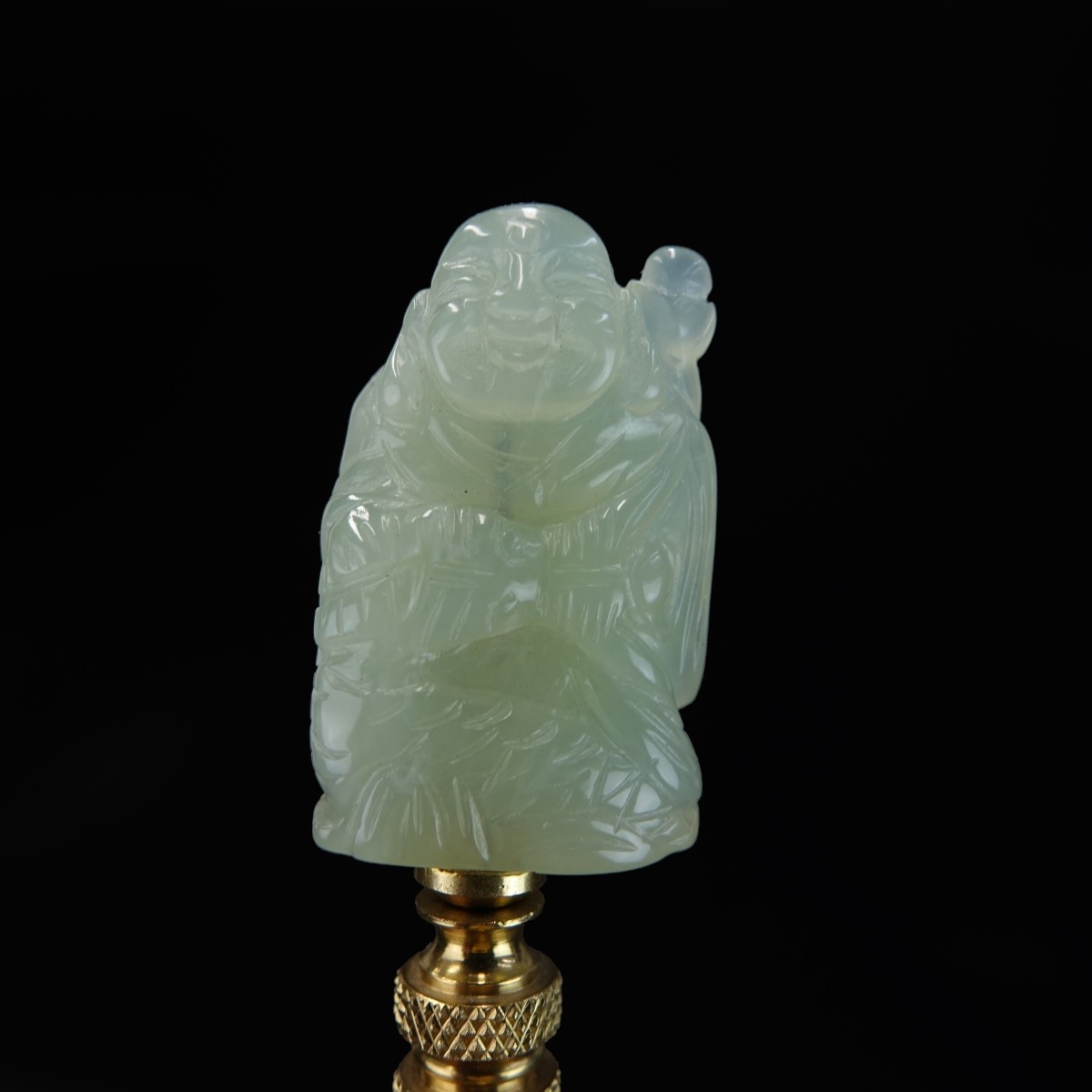 Antique Rose Medallion Vase Lamp with Jade Final