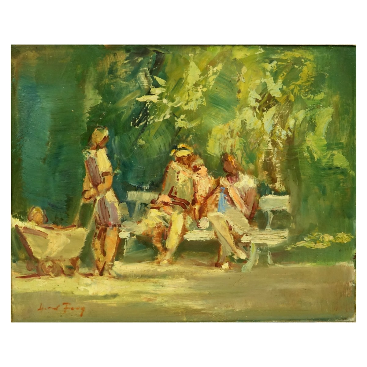 Oil on Masonite in the Park