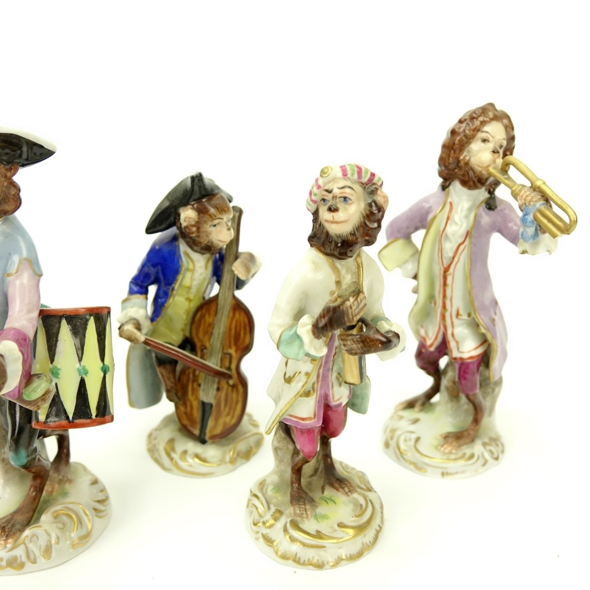 Grouping of Six German and Capodimonte Figurines