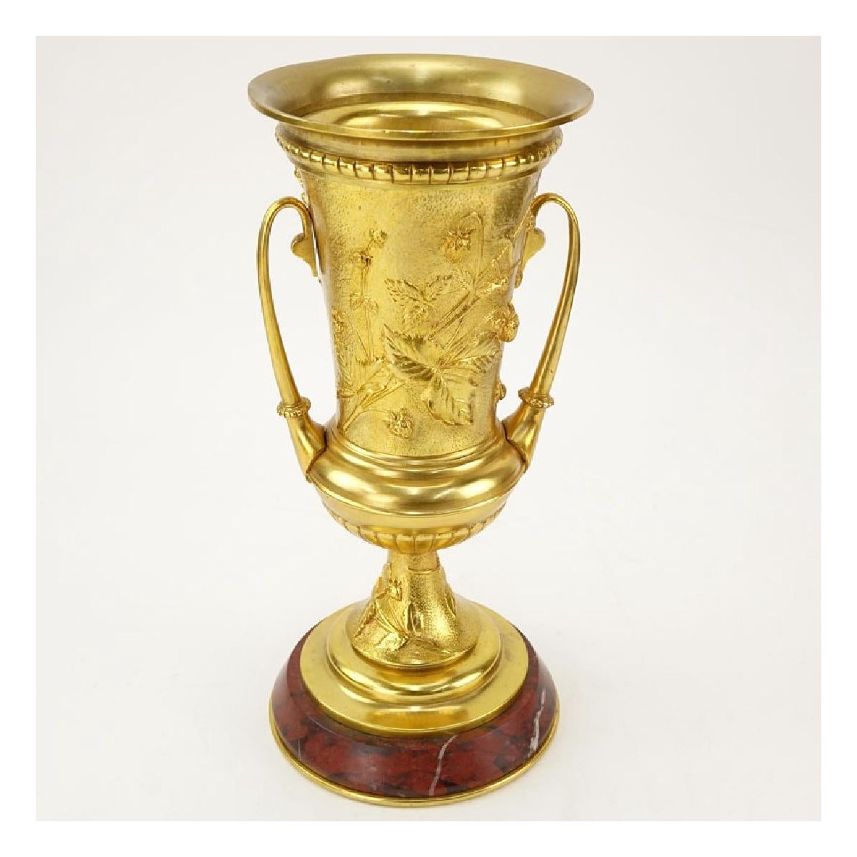 20th C. French Gilt Bronze Vase