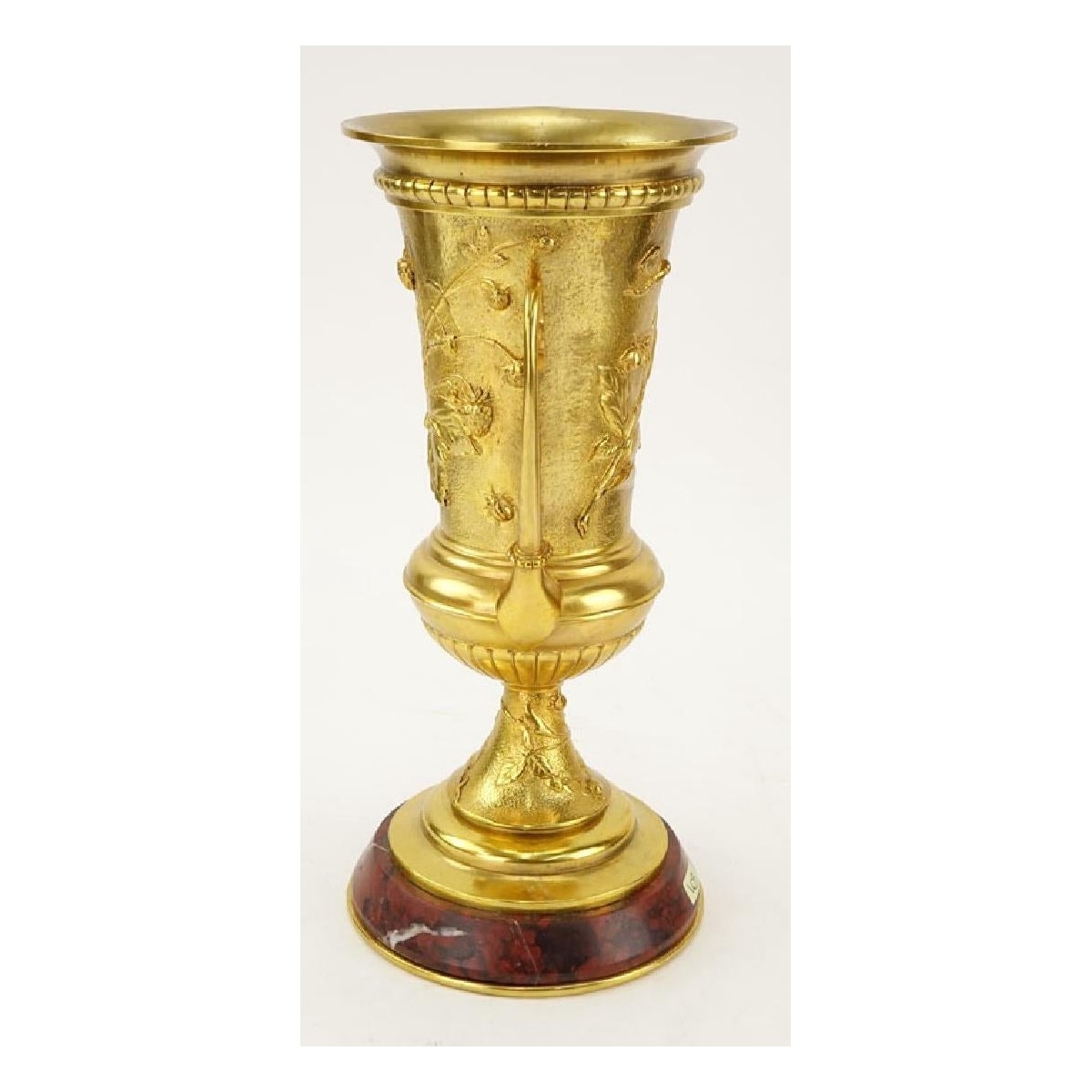 20th C. French Gilt Bronze Vase