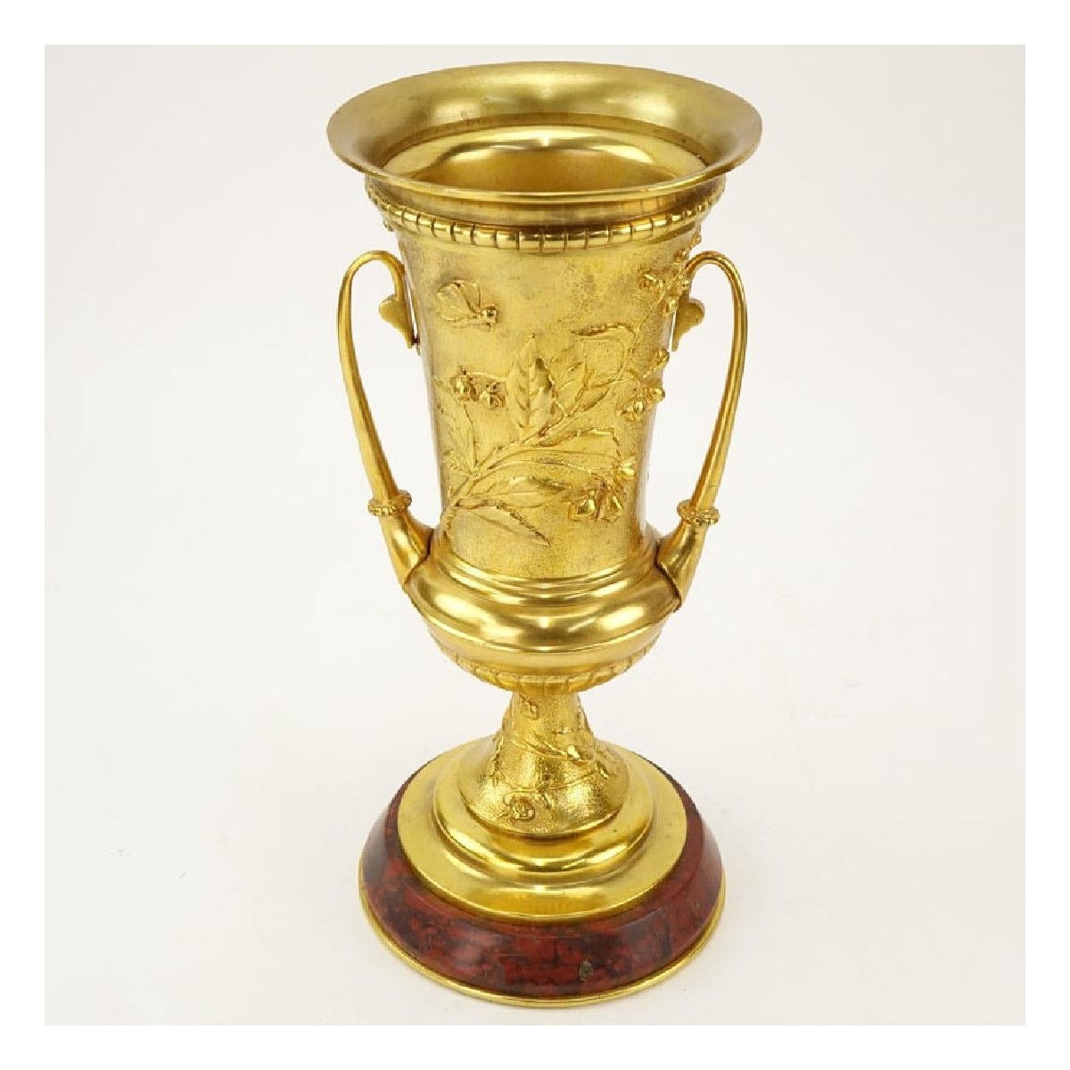 20th C. French Gilt Bronze Vase