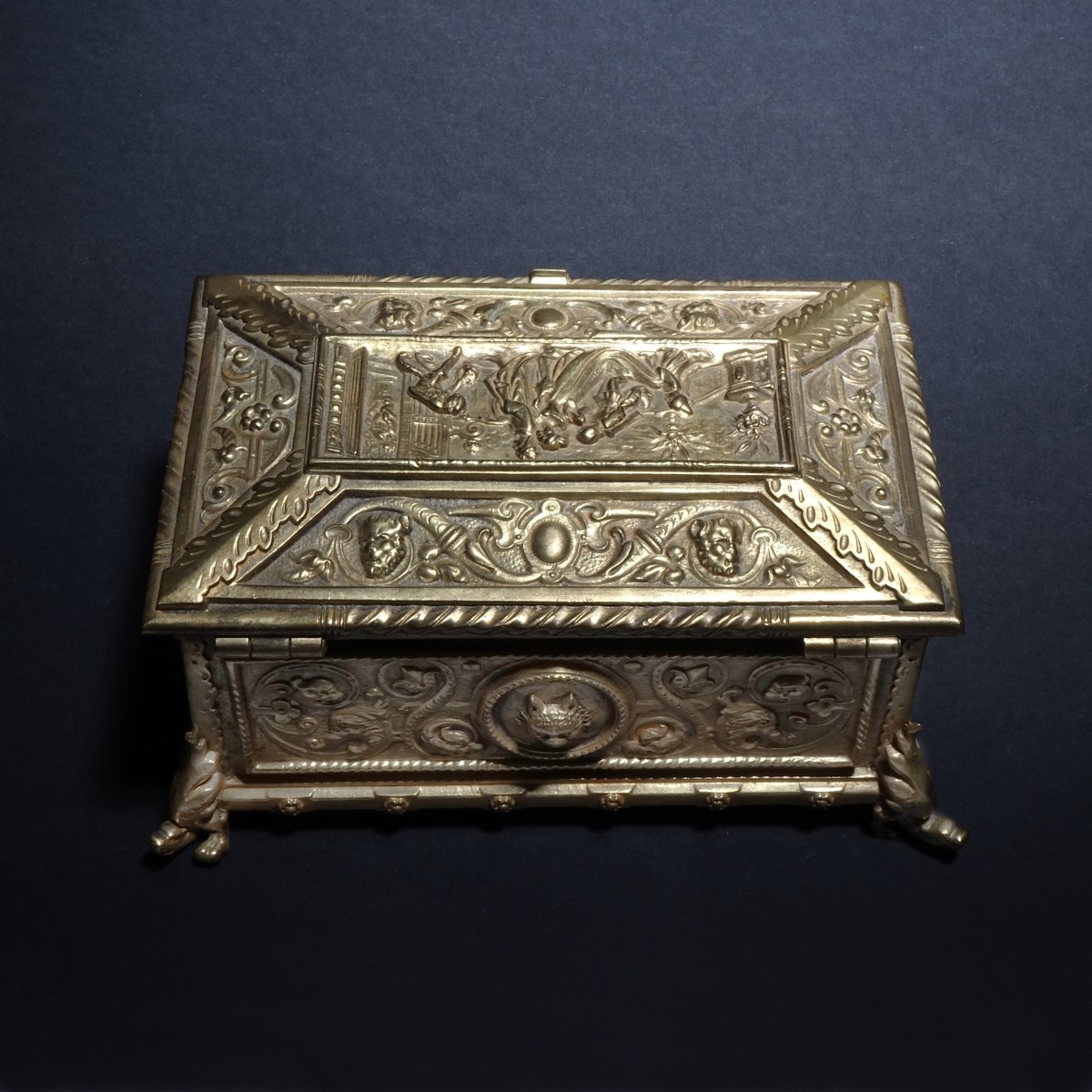 Antique Style Cast Bronze Box