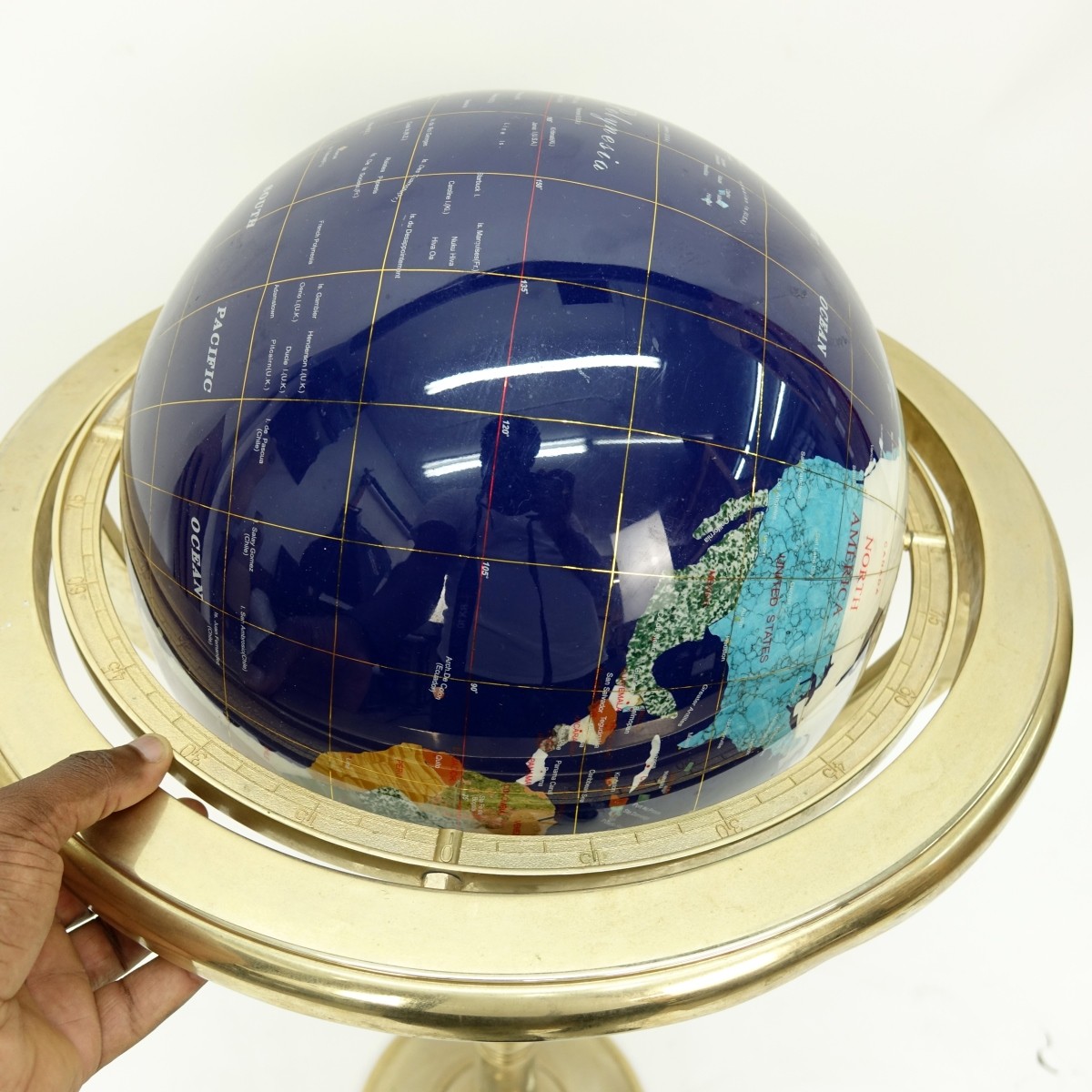 Vintage Gemstone Globe